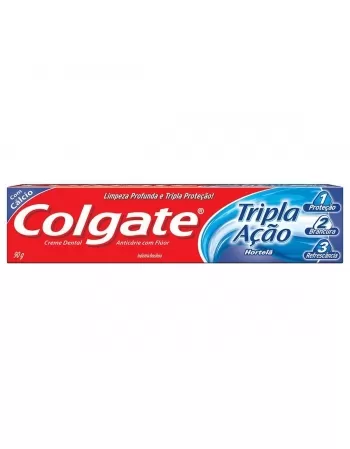 CREME DENTAL COLGATE TRIPLA AÇÃO HORTELÃ 90G