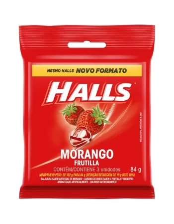 HALLS BAG MORANGO 84G