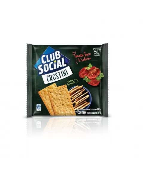 CLUB SOCIAL CROSTINI TOMATE SECO 4 UNIDADES DE 20G