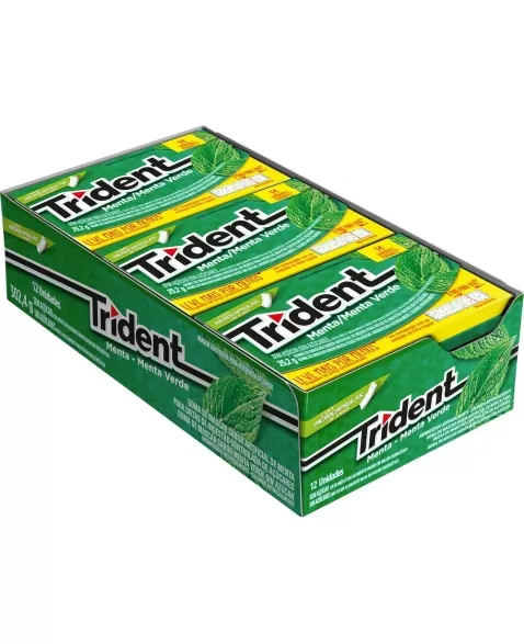 TRIDENT ECONÔMICO MENTA 12 UNIDADES DE 25,2G