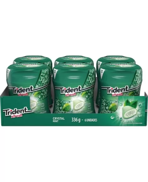 TRIDENT XFRESH GARRAFA MINT 6 UNIDADES DE 56G