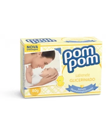 SABONETE EM BARRA POM POM GLICERINADO 80G