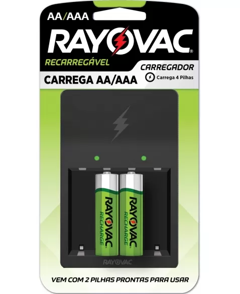 CARREGADOR PS132 BIVOLT COM 2 PILHAS AA