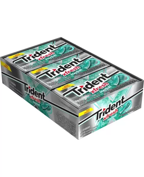 TRIDENT XFRESH HERBAL 21 UNIDADES DE 8G