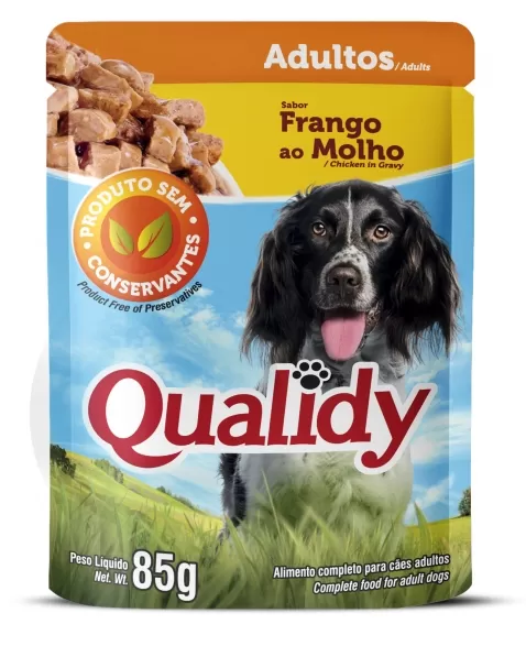 SACHÊ QUALIDY CÃES ADULTOS MOLHO COM FRANGO 40G