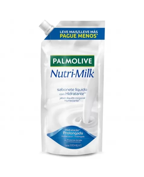 SABONETE LÍQUIDO PALMOLIVE NUTRI-MILK NUTRE & HIDRATA 500ML REFIL