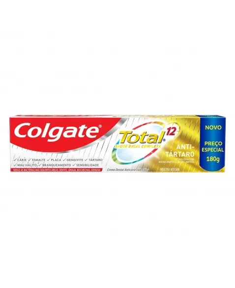 CREME DENTAL COLGATE TOTAL 12 ANTI TÁRTARO 180G