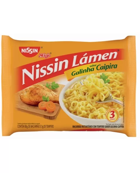 NISSIN LÁMEN SABOR GALINHA CAIPIRA 85G