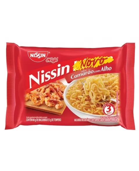 NISSIN LÁMEN CAMARAO COM ALHO 85G