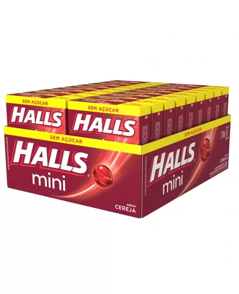 HALLS MINI CEREJA 18 UNIDADES DE 15G