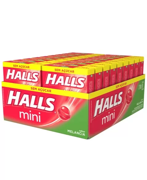 HALLS MINI MELANCIA 18 UNIDADES DE 15G