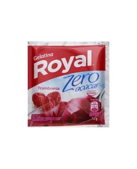 GELATINA ZERO ROYAL FRAMBOESA 12 UNIDADES DE 12G