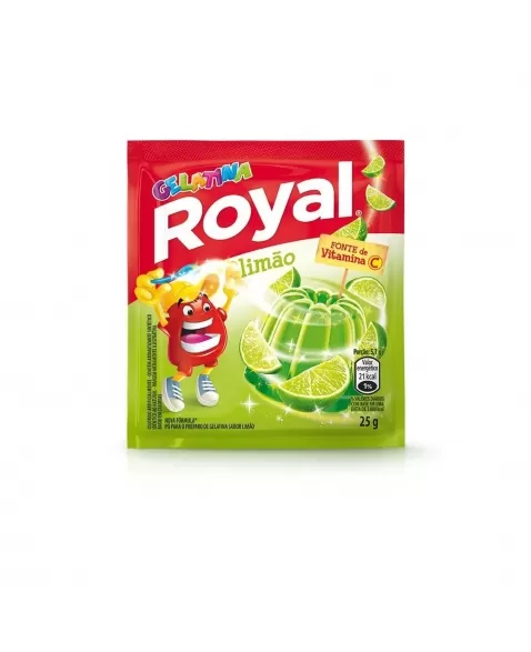 GELATINA ROYAL LIMAO 15 UNIDADES DE 25G