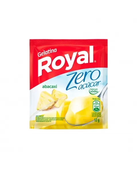 GELATINA ZERO ROYAL ABACAXI 12UNIDADES DE 12G