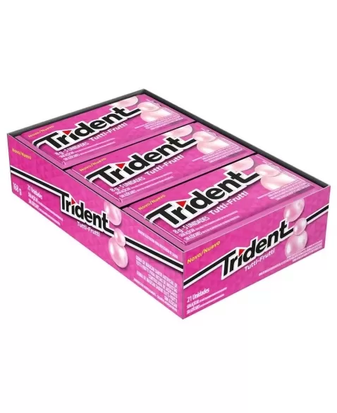 TRIDENT TUTTI-FRUTTI 21 UNIDADES DE 8G