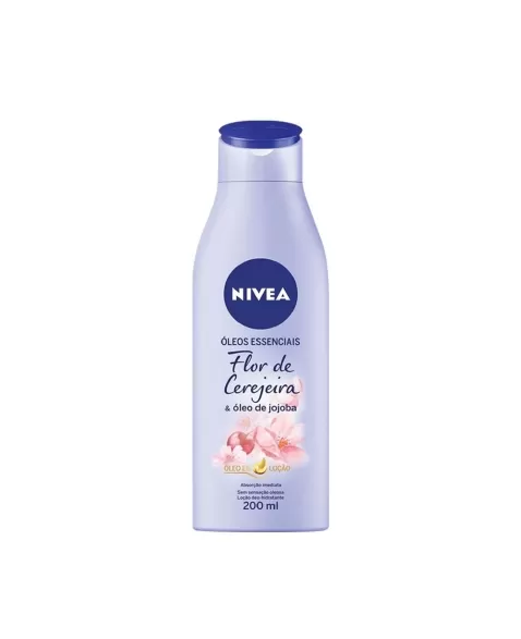 BODY HIDRATANTE NIVEA ÓLEOS ESSENCIAIS - FLOR DE CEREJEIRA E ÓLEO DE JOJOBA 200ML