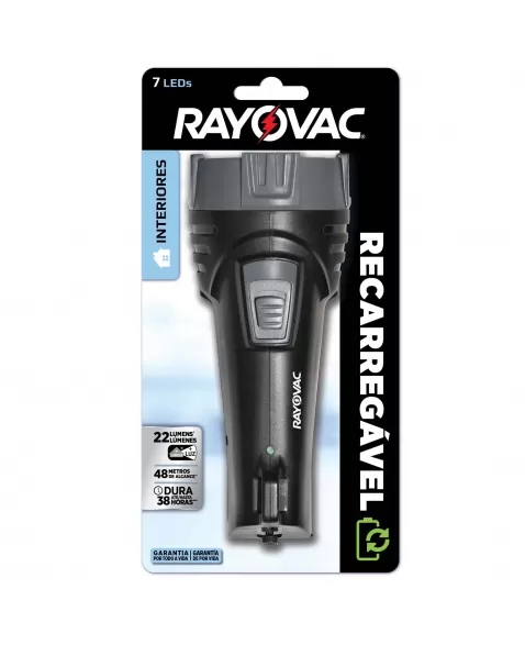 LANTERNA RAYOVAC RECARREGÁVEL 7 LEDS