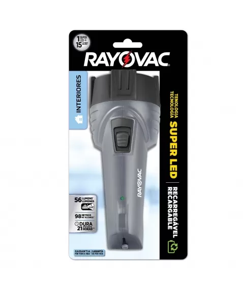 LANTERNA RAYOVAC RECARREGÁVEL SUPER LED MÉDIO