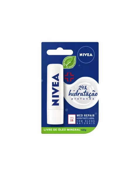 LIP CARE NIVEA MED REPAIR PROTETOR LABIAL FPS15 4,8G