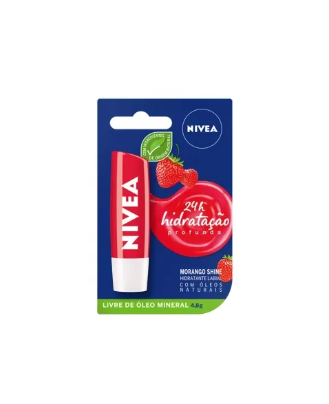 LIP CARE NIVEA MORANGO SHINE PROTETOR LABIAL 4,8G