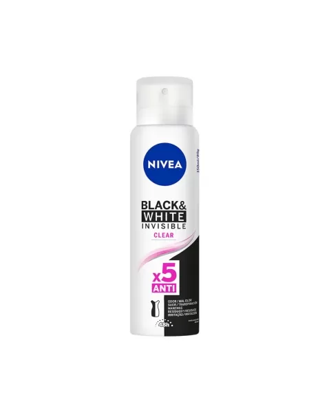 DESODORANTE AEROSOL NIVEA INVISIBLE FOR BLACK & WHITE CLEAR