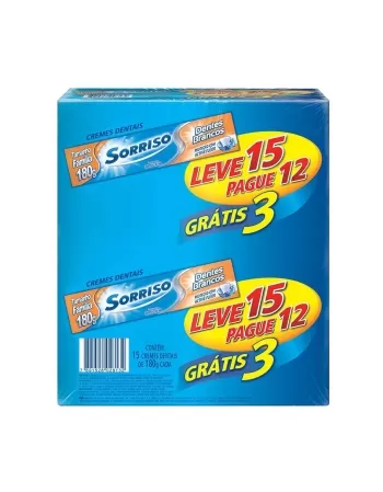 CREME DENTAL SORRISO DENTES BRANCOS 180G LEVE 15 PAGUE 12