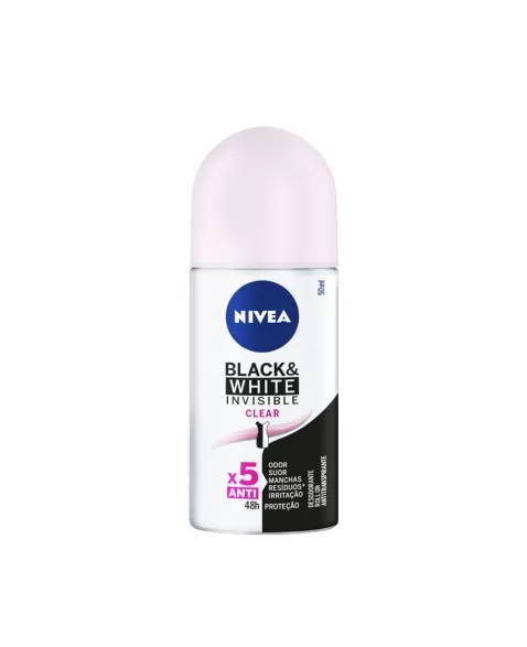 DESODORANTE ROLL ON NIVEA INVISIBLE FOR BLACK & WHITE CLEAR