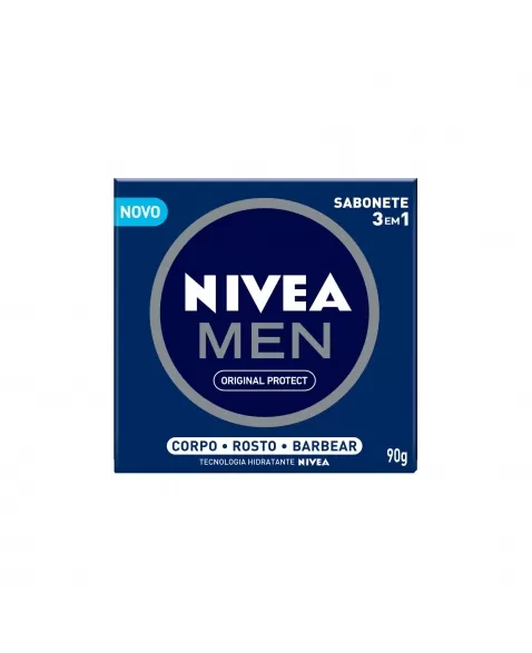 SABONETE EM BARRA NIVEA MEN ORIGINAL PROTECT 3 EM 1 90G