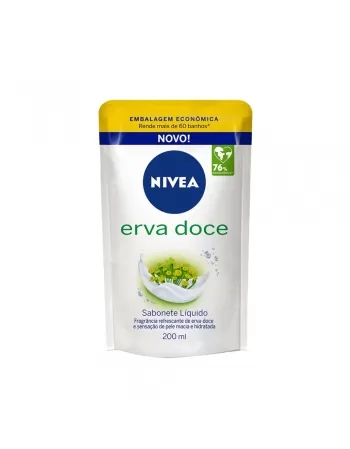 SABONETE LÍQUIDO NIVEA ERVA DOCE - EMBALAGEM ECONÔMICA 200ML