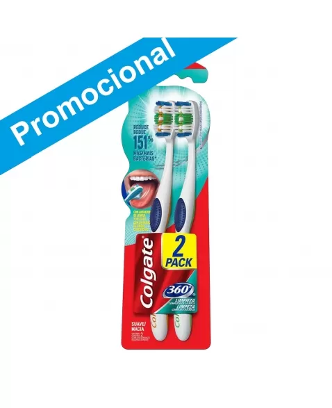 ESCOVA DENTAL COLGATE 360º ORIGINAL MACIA LEVE 2 PAGUE 1