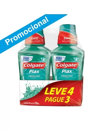 ENXAGUANTE BUCAL COLGATE PLAX FRESH MINT 250ML LEVE 4 PAGUE 3