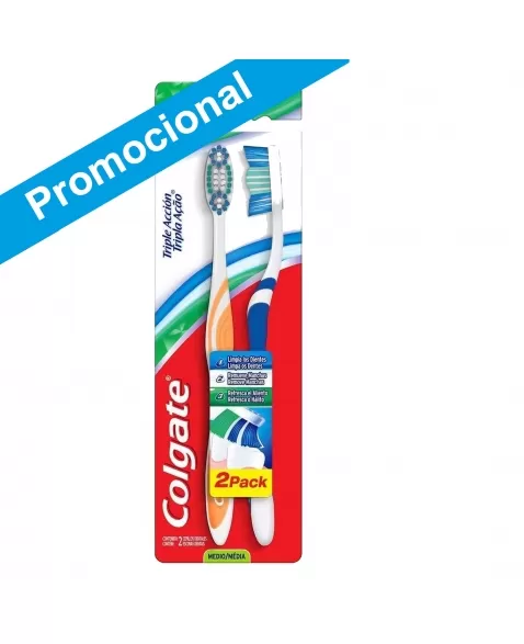 ESCOVA DENTAL COLGATE TRIPLA AÇÃO LEVE 2 PAGUE 1