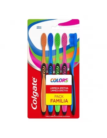 ESCOVA DENTAL COLGATE COLORS 5 UNIDADES