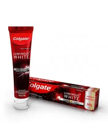 COLGATE LUMINOUS WHITE CARVÃO ATIVADO CREME DENTAL PARA BRANQUEAMENTO 140G