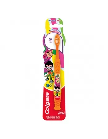 COLGATE SMILES TEEN TITANS GO 6+ ANOS ESCOVA DENTAL INFANTIL 1 UNIDADE