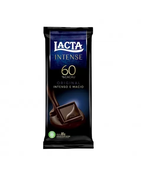 LACTA INTENSE 60% CACAU ORIGINAL 85G