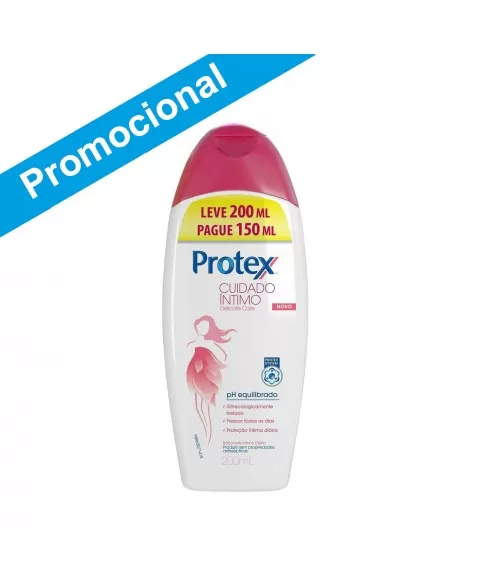 SABONETE ÍNTIMO LÍQUIDO PROTEX CUIDADO ÍNTIMO DELICATE CARE LEVE 200ML PAGUE 150ML