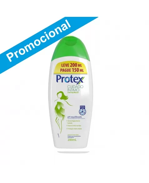 SABONETE ÍNTIMO LÍQUIDO PROTEX CUIDADO ÍNTIMO FRESH EQUILIBRIUM LEVE 200ML PAGUE 150ML