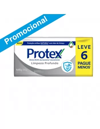 SABONETE EM BARRA PROTEX LIMPEZA PROFUNDA ORIGINAL 85G LEVE 6 PAGUE 5