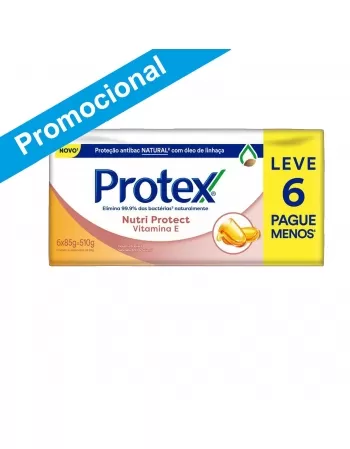 SABONETE EM BARRA PROTEX NUTRI PROTECT VITAMINA E 85G LEVE 6 PAGUE 5