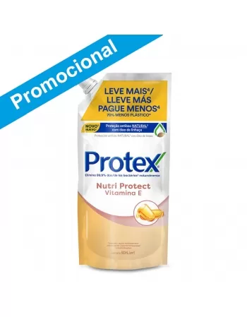 SABONETE LÍQUIDO PROTEX NUTRI PROTECT VITAMINA E 500ML REFIL