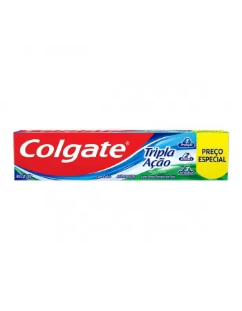 CREME DENTAL COLGATE TRIPLA AÇÃO MENTA ORIGINAL LEVE 180G PAGUE 140G