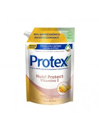 SABONETE LÍQUIDO PROTEX NUTRI PROTECT VITAMINA E 900ML REFIL