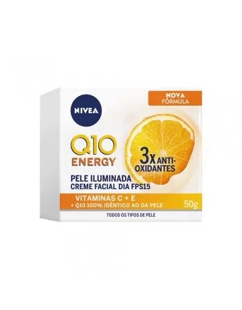 NIVEA Creme Facial Antissinais Q10 Energy Dia FPS15 50g