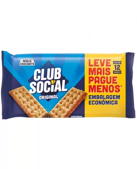 BISCOITO CLUB SOCIAL ORIGINAL EMBALAGEM ECONÔMICA 288G