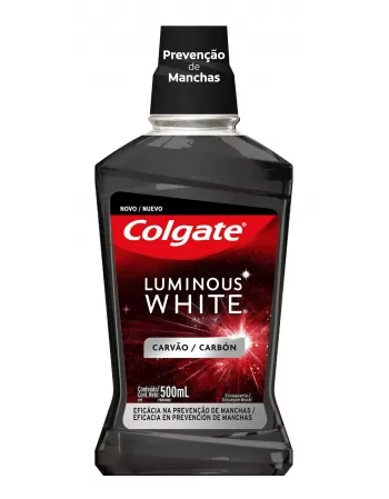 ENXAGUANTE BUCAL COLGATE LUMINOUS WHITE CARVÃO 500ML