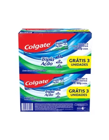 CREME DENTAL COLGATE TRIPLA AÇÃO 180G LEVE 15 PAGUE 12