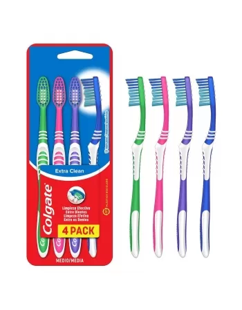 ESCOVA DENTAL COLGATE EXTRA CLEAN 4 UNID