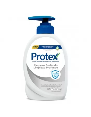 SABONETE LÍQUIDO PARA AS MÃOS PROTEX LIMPEZA PROFUNDA 220ML