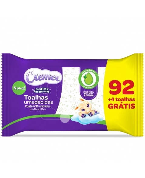 CREMER DISNEY TOALHA UMED 12X96UN ALOE VERA